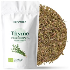 Thyme Tea Loose Organic 120g (60 Cups) | Organic Dried Thyme Leaves, 100% Pure and Natural REPLANTEA