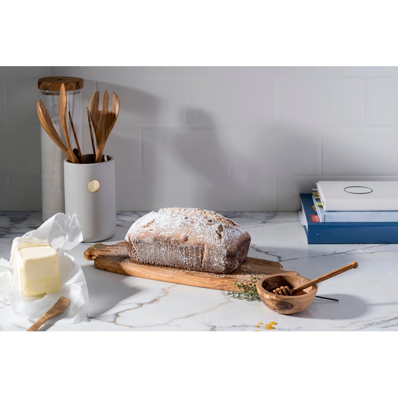 Berard Olive Wood Honey Dipper, 6 inch, Brown