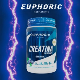 Euphoric Creatina Beta Alanina Citrulina 1 Kg 200 Servicios Sabor Mora Azul - Producto Original de Alta Calidad, Entrega Rápida y Segura, Garantía Inc