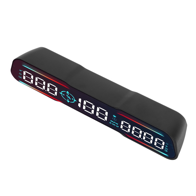7 Inch Car LED HUD Display Time Speedometer Display Over