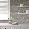 NuWallpaper NU2236 Brick Façade Peel & Stick Wallpaper, Grey