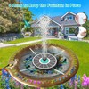 GAIZERL Solar Fountain Cyan Flower, Upgrade 3.5W Solar Bird Bath