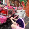 Ghoulish Productions Máscara Unicornio Blanco Disfraz Fiesta Halloween
