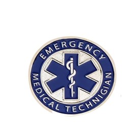 Medical Technician Round Emergency Brooch, Aluminium