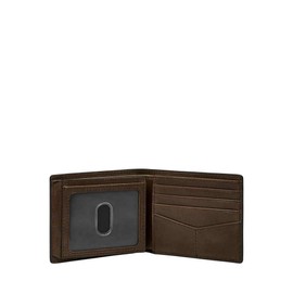 Fossil Herren Derrick Reisezubehör-Bi-Fold-Brieftasche, Grau