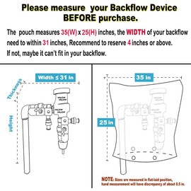 ArtiGifts Insulated Pouch - Backflow Insulation Cover for Winter Freeze Protection, Pale Khaki, 35’’W x 25’’H - Measure Before Purchase