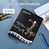 Folder with Transparent Pockets A4, Music Folder with 40 Pockets,