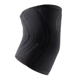 Rehband Elbow Bandage Made of 5 mm SBR / Neoprene, Elbow Sleeve for Weight Training, Anatomical Design, Non-Slip and Tight Fit for Men and Women, Colour: Carbon/Black, 1 Pair, Size: L