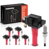 A-Premium Set of 6 Ignition Coil Pack and Iridium Spark