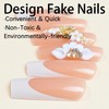 BABALAL Press on Nails Long Square Fake Nails White French