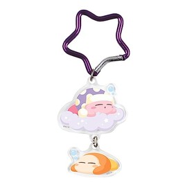 Tees Factory HK-5541710SL Acrylic Key Holder with Carabiner for Girls, Sleep (W x H x D): 1.9 x 2.0 x 0.1 inches (4.8 x 5.1 x 0.3 cm)