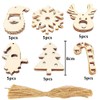 Kids Christmas Arts and Crafts Set – 30 Hanging Wooden