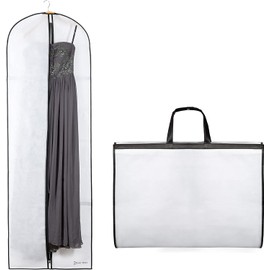 Luk-Aves® Breathable Garment Bag 140 cm for Wedding Dresses, Evening Dresses or Long Coats