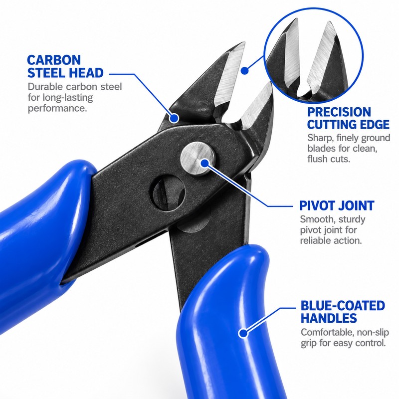 Carbon Steel Diagonal Pliers for Precision Cutting – Side Nipper