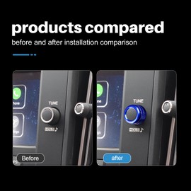 KUNGKIC for 2023 2024 2025 Subaru Crosstrek Audio Volume Tune Knob Button Cover Sport Style Interior Decorated Aluminum Alloy Knob Ring Covers Accessories