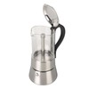 Stovetop Espresso Maker,Coffee Moka Pot,Crystal Glass Top Stainless Steel Stovetop