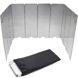 HKKAIS Outdoor Camping Windshield 10 Aluminum Windshield Ultralight Folding Windshield a Must for Outdoor Travel