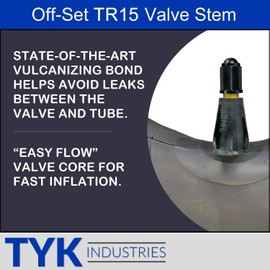 9.50-16.5, 9.50R16.5, 10-16.5, 10R16.5 Skid Steer Backhoe Tire Inner Tube with a TR15 Valve Stem for Bias or Radial Tires by TYK Industries