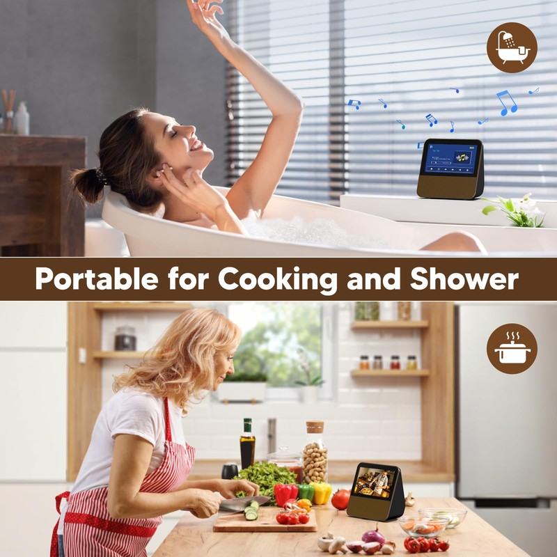 TURNRISE 7" Mini Portable TV: 1080P HD Touch Screen Portable