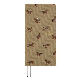 Hobonichi Techo 2026 Weeks MEGA – Bow & Tie: Galloping Horses (English, Tall & Slim, January Start)