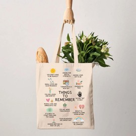 G2TUP Cognitive Behavioral Therapy Gift Things To Remember Tote Bag CBT DBT Handbag Anxiety Relief Gift Social Psychology Gift (Things To Remember TB)