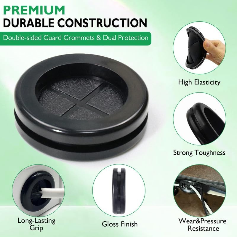 EASYEAH 2-5/8 in Rubber Grommets for Wiring, 2-3/8 in ID,