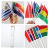KONTONTY DIY Flagpole 100pcs Plastic Flag Sticks Handheld Flagpoles for