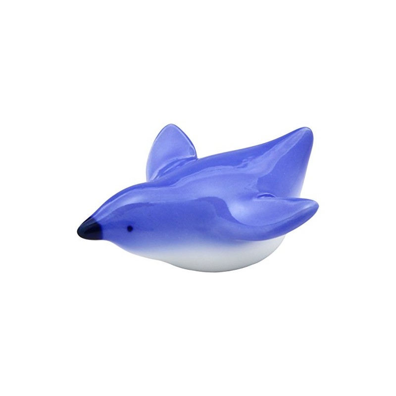 Arita Ware Katagawa Miso Penguin Chopsticks Rest, Blue