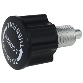 FMHXG M16 Pull Pin Knob, Black, Steel & ABS, M16 x 1.5, 65mm