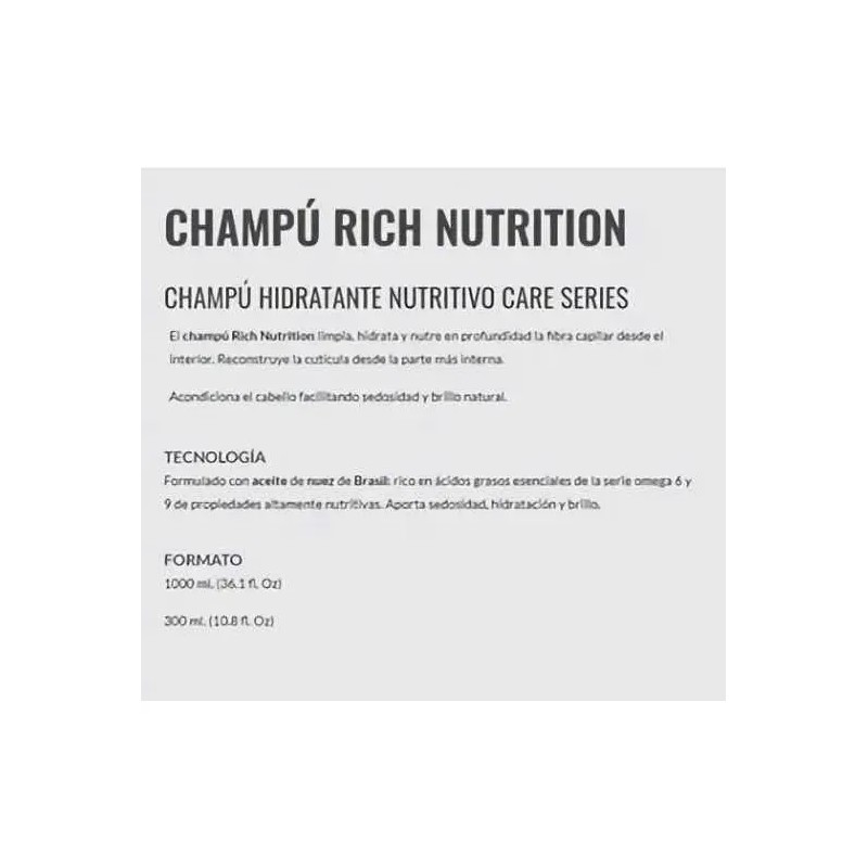 Lendan Shampoo Cs Rich Nutrition 300ml Super Hidratante