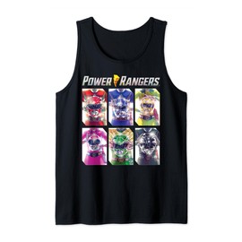 Power Rangers Graphic Color Character Helmet Panels Tank Top