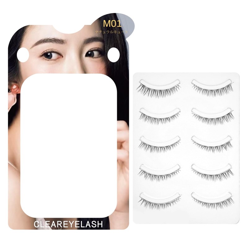 CLEAREYELASH Natural False Eyelashes 3D 3D Matsueku 5 Pairs (M01