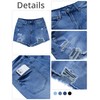 Roskiky Jeans Women's High Waist Ripped Stretch Denim Hot Pants