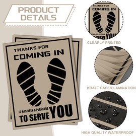 Frienda 500 Pcs Waterproof Paper Car Floor Mats Disposable Floor Pads Covered Plastic Film Automotive Foot Mat for Vehicle Supplies (Brown,22 x 17 Inch)