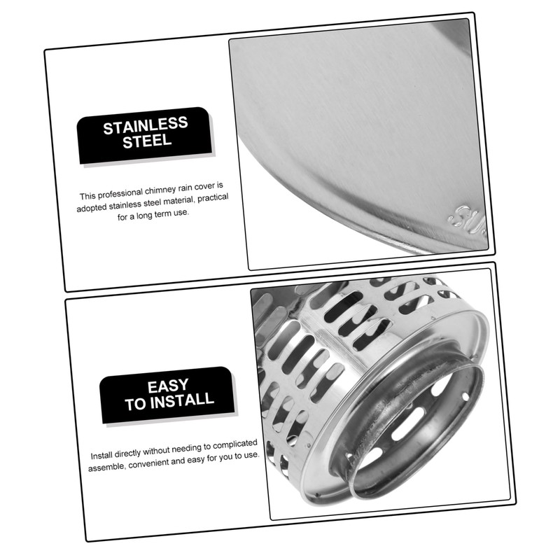 Mipcase Heavy Duty Stainless Steel Chimney Rainproof Roof Vent Cover