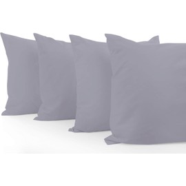 Comfort Beddings Export Quality 800 Thread Count 100% Egyptian Cotton Set of 4pc Housewife Pillowcases Silver, Envelope Closure Pillow Covers - Superking Pillowcases (50cm x 90cm)