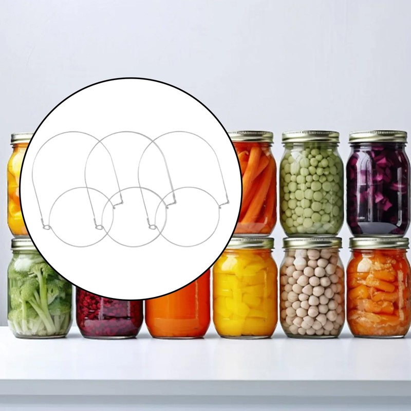 dangjuacua 12-Pack Stainless Steel Wire Hangers for Mason Jars -