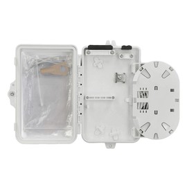 Eardion 4 Core Fiber Distribution Box, 4 Port FTTH Fiber Distribution Box Splitter Box- Fiber Optic Terminal Junction Splitter Box for SC, FC, E2000 Adapters(Not Includes Fiber Cables or Connect)