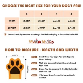 ODRIEW Dog Shoes for Large Dogs, Dog Boots & Paw Protectors, 4Pcs Dog Booties, Rugged Anti-Slip Sole, with Night Reflective Strip for Hot Pavement and Rain or Snow Outdoor Walking. (Black, 8)