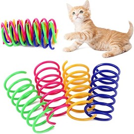 20 Piezas de Juguetes para Gatos y Gatitos, Resortes de Juguete para Gato, Juguetes Interactivos de Resorte para Gatos, Juguete de Resorte Helicoidal para Entrenamiento de Juego Excelentes pare Gatos