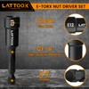 E-TORX Nut Driver Set, LATTOOK 7-Piece 1/4'' Hex Shank Female