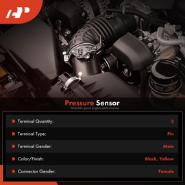 A-Premium Power Steering Pressure Switch [2 Pins] Compatible with Ford Escape 2001-2007, Focus 2000-2003 & Mazda Tribute 2001-2006 & Mercury Mariner 2005-2007