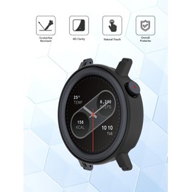 Compatible with CMF Watch Pro 2 Smartwatch Case for Men Women 2024 New,WUNIAK (not Tempereter Glass) Hard PC Thin Lightweight Bumper Cover Protector,(Transparent+Black)