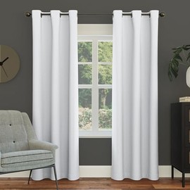 Sun Zero Easton - Panel de Cortina oscurecedora con Ojales, Ahorro de energía, 40 x 63 Pulgadas, Color Blanco Paloma