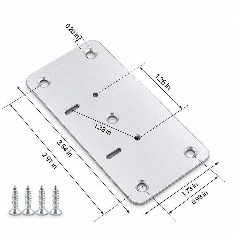 Cabinet Hinge Repair Plates Set of 10 – Stainless Steel