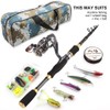 Fishing Rod Kit Carbon Fiber Telescopic 1.8m Fishing Pole and