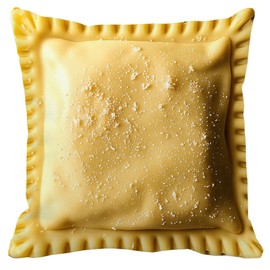 Decorbox Ravioli Lover 18x18 Inch Funny Throw Pillow Cover, Foodie Food Decorative Cushion Case, Home Kitchen Room Decor Chef Baker Hostess Mom Wife Sister Her Kid Boy Girl Pet Gift Novelty Pillowcase