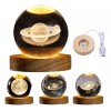 GOGOX Lampara De Noche Led 3d Galaxia Bola Cristal, Sistema