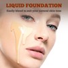 SLUMAZI Liquid Foundation Lightweight Longwearing Face Makeup Foundation,Medium Coverage,Oil Control,For
