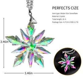 XIANGBAN 2025 Edition Snowflake Ornaments Crystal Christmas Ornaments Home Gifts (2025-Fantasy Color)